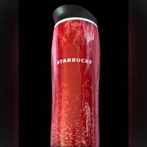 Starbucks Holiday 2020 RARE Red Glitter Cold Cup Snowflakes Pine
